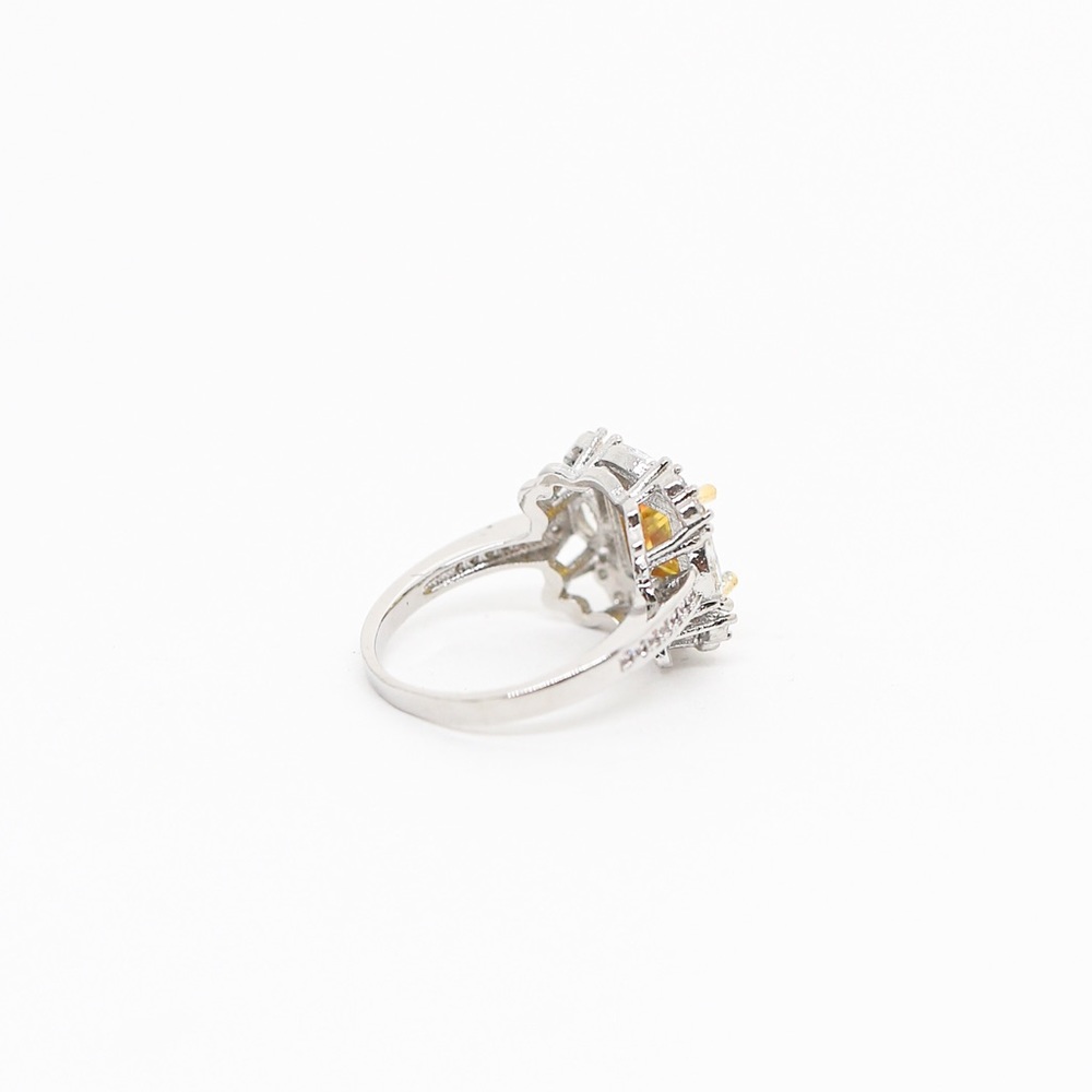 18k Gold Dipped Yellow Pink Topaz Engagement - Picture 8 of 12